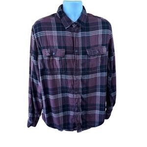 George men’s plaid flannel shirt, size 2XLT, fall, gorpcore, hipster, outdoors